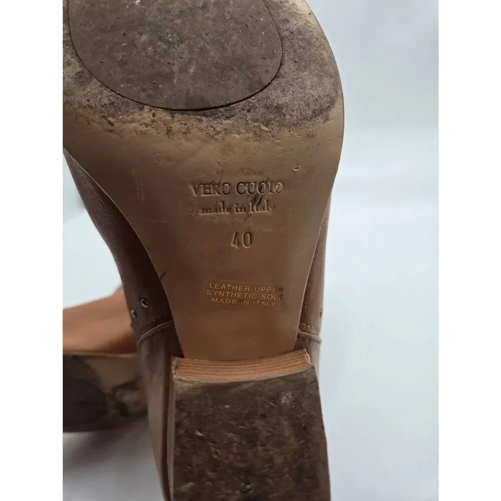 Ma&Lo Studded Leather Booties Size 40 Super Soft Made in Italy